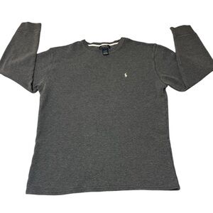 Ralph Lauren  Polo L/S Shirt Mens XL gray preppy